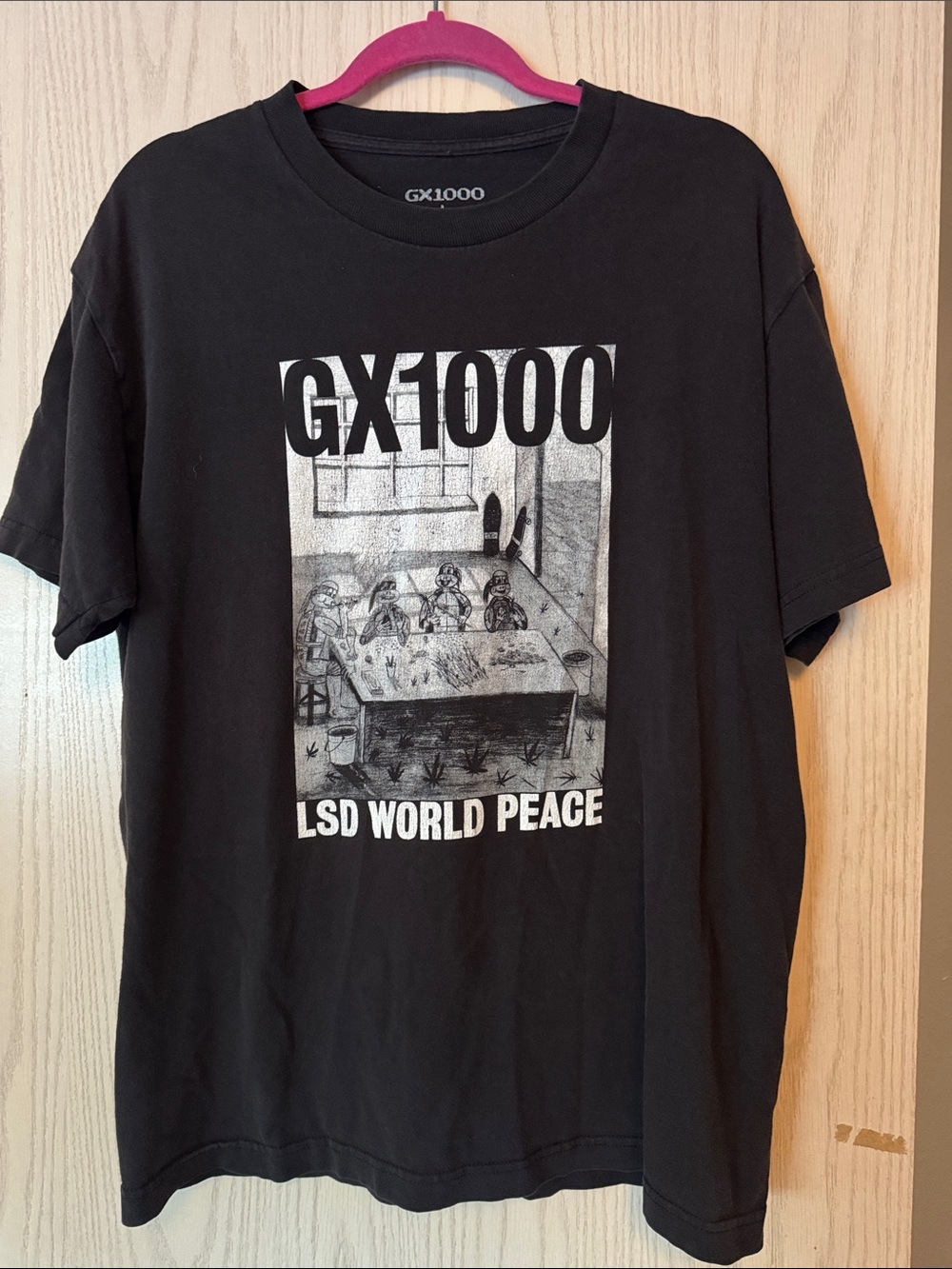 GX 1000 Black Graphic Tee - “xxx” World Peace' rare!!